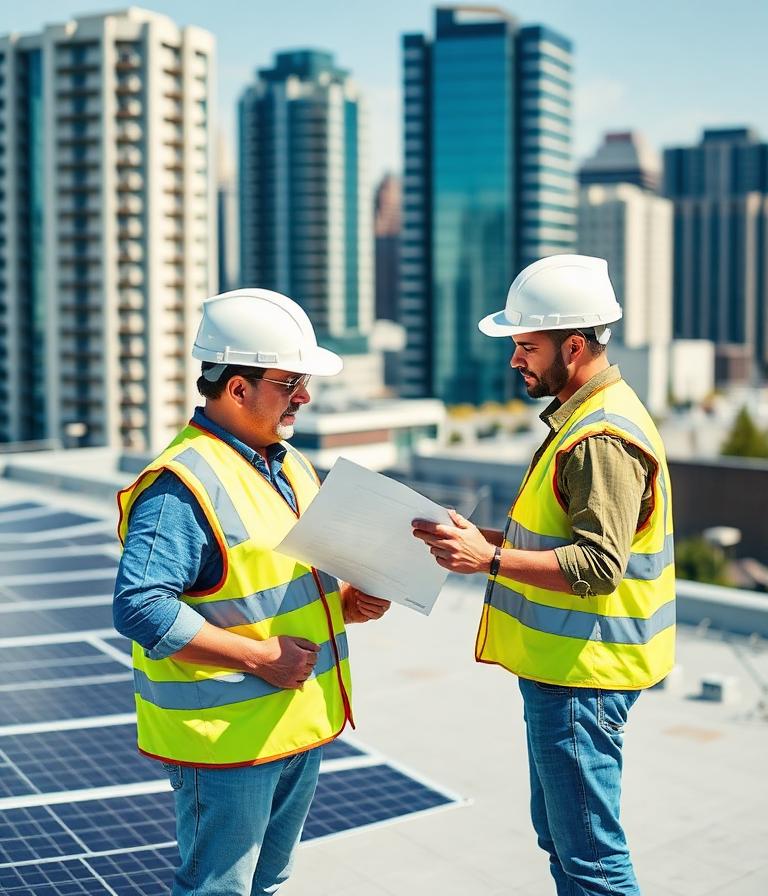 Ingenieros de Esquisolar revisando un proyecto solar